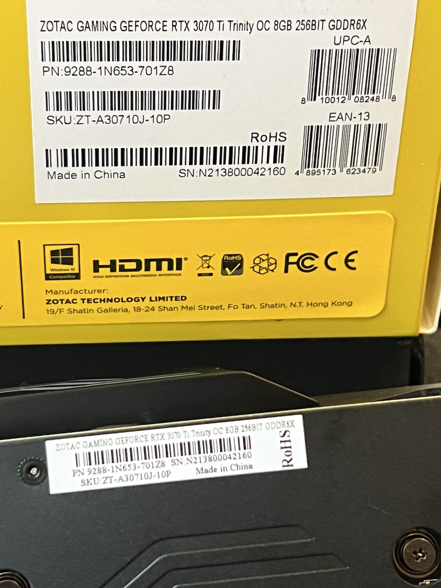 2 Zotac Gaming GEFORCE RTX 3070Ti Trinity OC