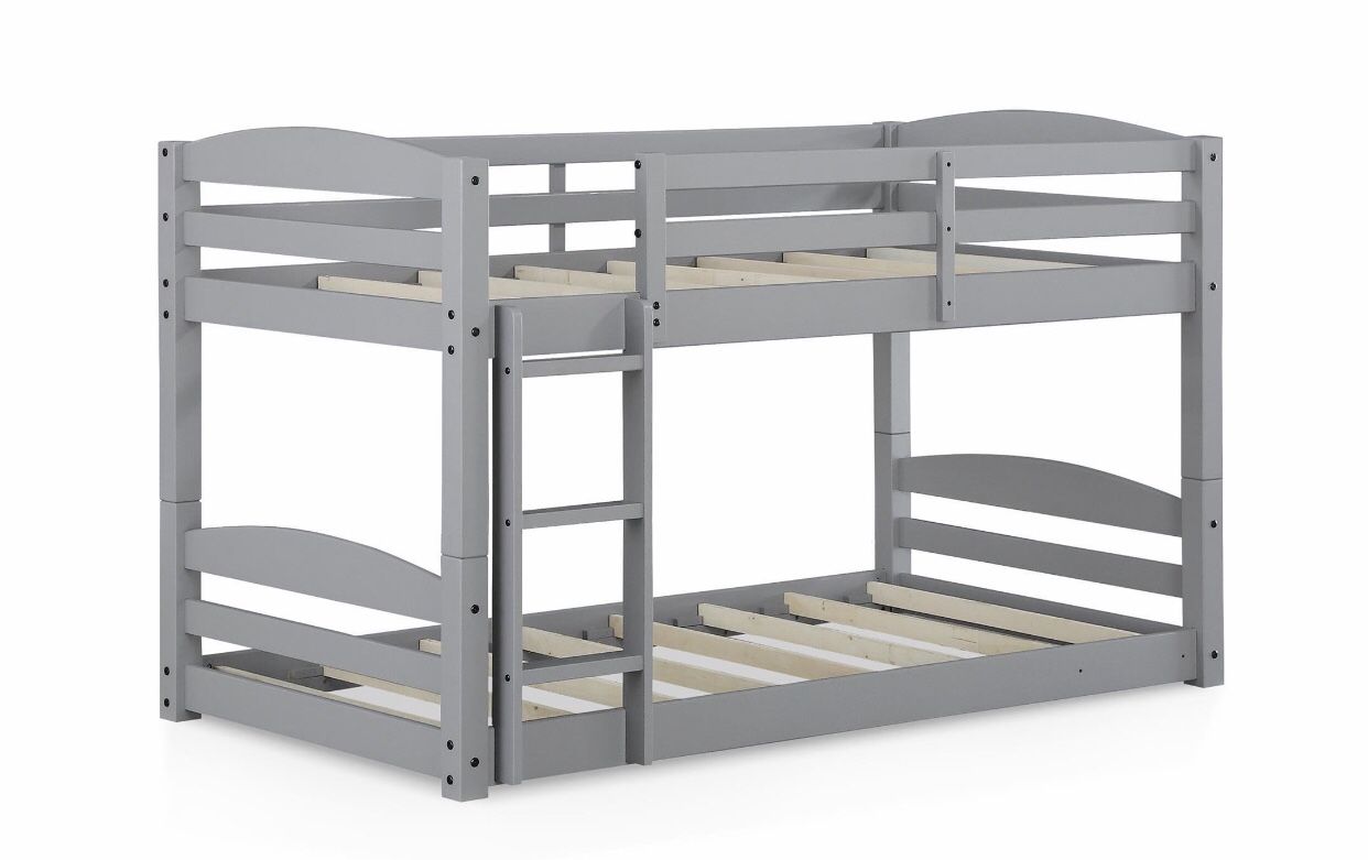 NEW twin over twin floor bunkbed, multiple colors available