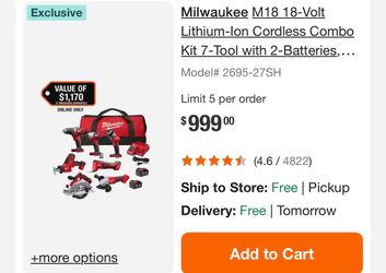 Milwaukee 18v combo