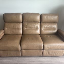 Leather Reclining Sofa $400 
