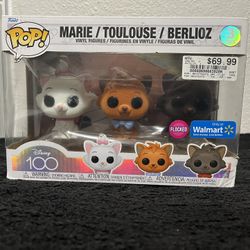 Funko Pop! #100 Disney The Aristocats 3-Pack (Flocked) Special Edition Exclusive