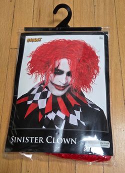 Spirit Halloween Sinister Clown Red Wig