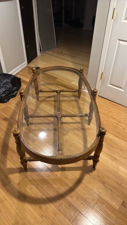 Table with glass face
