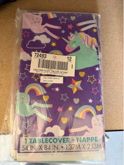 Plastic Table Covers Unicorn