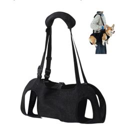 Shinylin Dog Carry Sling Emergency Backpack Pet Legs Support and Rehabilitation Dog Lift Harness Adjustable Lifting Straps Carrier for Senior Dogs Joi