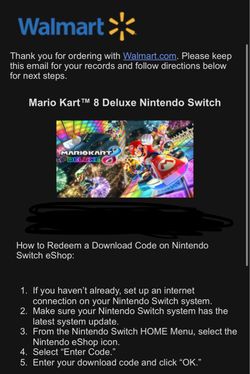 Mario Kart 8 Deluxe Switch Code