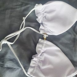White Clam Shell Bikini Top Only