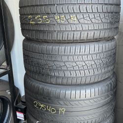 255-40-19 Used  Continental Pair