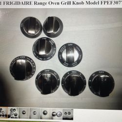 8 LOT Set FRIGIDAIRE Range Oven Grill Knob Model FPEF3077QF (contact info removed)++ Clean Broil