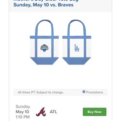 Dodgers Mother’s Day Tote Giveaway Tickets 