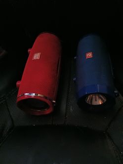 Two blue tooth speakers