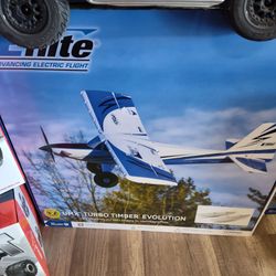E-flite UMX Turbo Timber Evolution RC Airplane brand new find and fly special deal $189