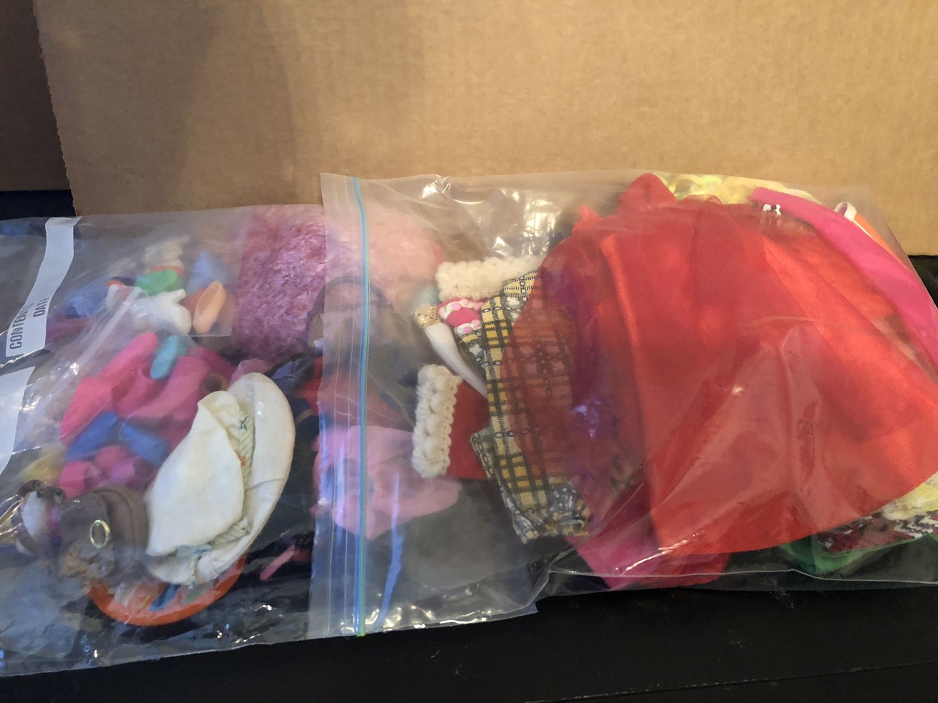 Two Bags of Barbie Vintage Clothes & Accessories Update! Extra Items Added Price Negotiable