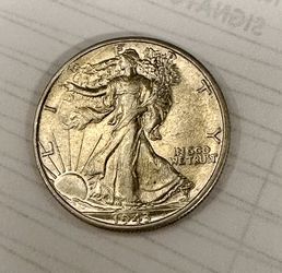 (1) 1943 D Walking Liberty & (1) Clad Blank Planchet
