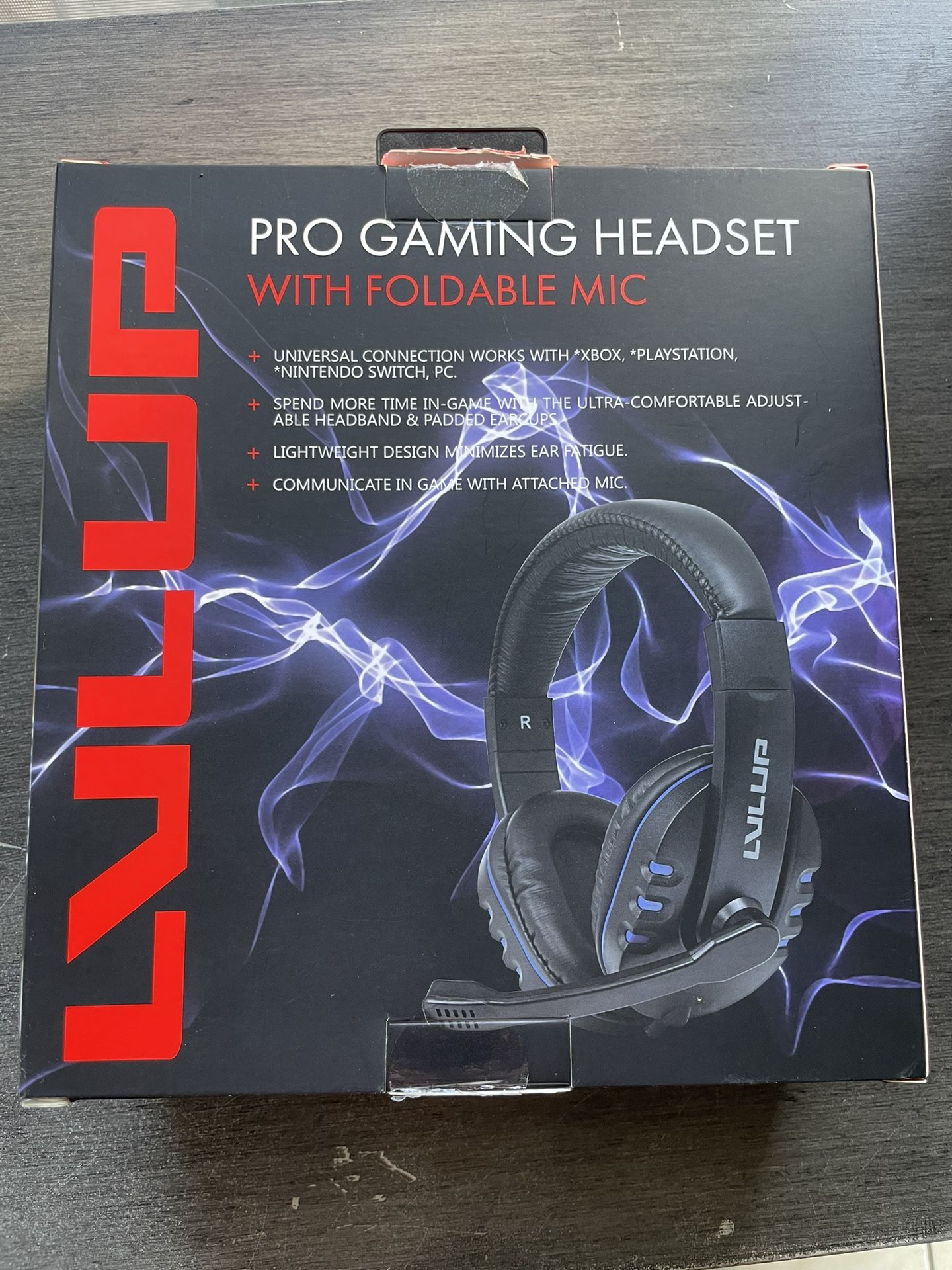 Vivitar LVLup LU731-Blu Pro Gaming Headset W/Foldable Mic Blue