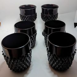 Black Glass Tumblers for sale