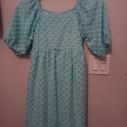 Girls Size 16 Baby Blue Dress 