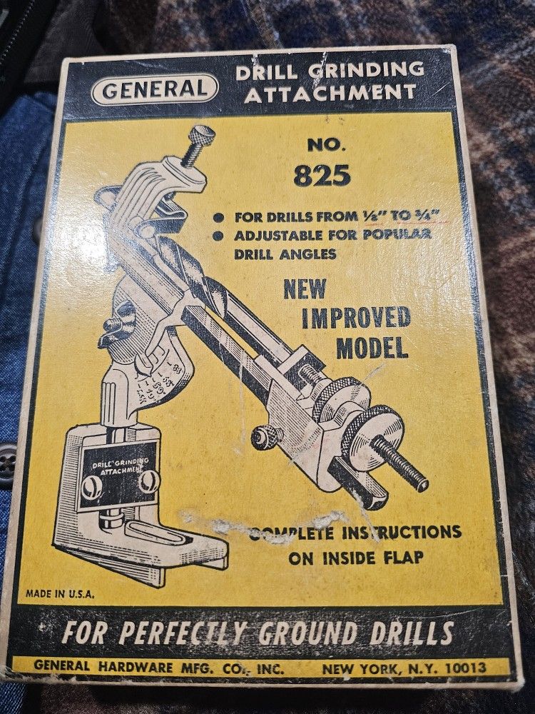 Vintage General Hardware Drill Grinding Attachment No. 825