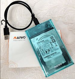 External Hard Drive 500GB 2.5 inches SATA USB A to USB C data backup gamers