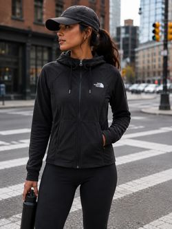The North Face Women's Black Hooded Full-Zip Jacket S size
