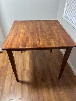Elevated wooden table