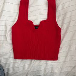 Cotton Candy LA Red  Small Cropped Tank Top
