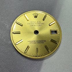 Genuine Rolex Oyster Perpetual Datejust 26mm Dial Champagne Gold 6917