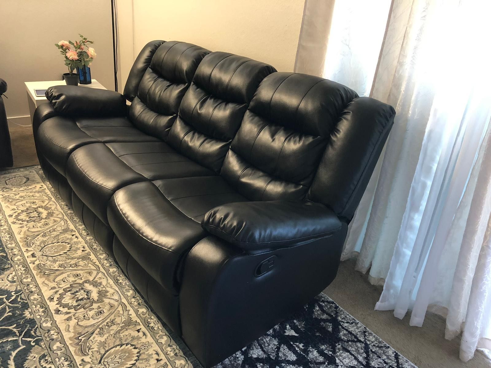 Leather sofa set