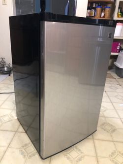 Mini Refrigerator with Freezer compartment, Kenmore model 99783, 4.4 CU FT, Stainless Steel front w/black top and sides.