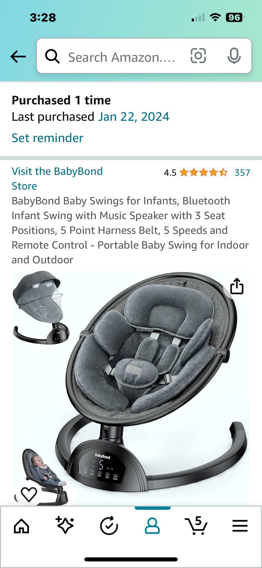 BabyBond swing 