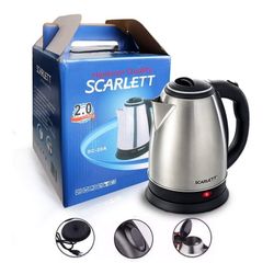 Scarlett Hot Water Pot Portable Boiler Tea Coffee Cordless Electric Kettle