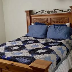 FREE  Solid Wood Sturdy Bedframe With Rails