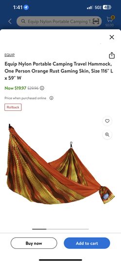 Equip Nylon Portable Camping Travel Hammock,