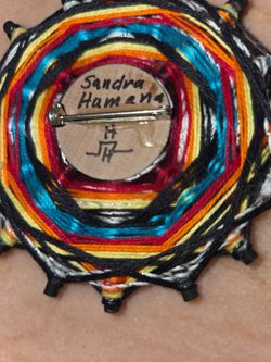 Hopi native sun art pin