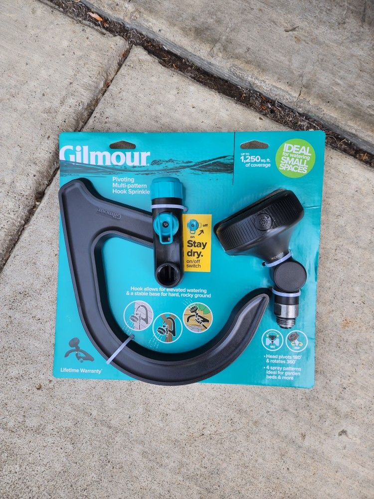 Gilmour
1250 sq. ft. Adjustable Head Hook Sprinkler
