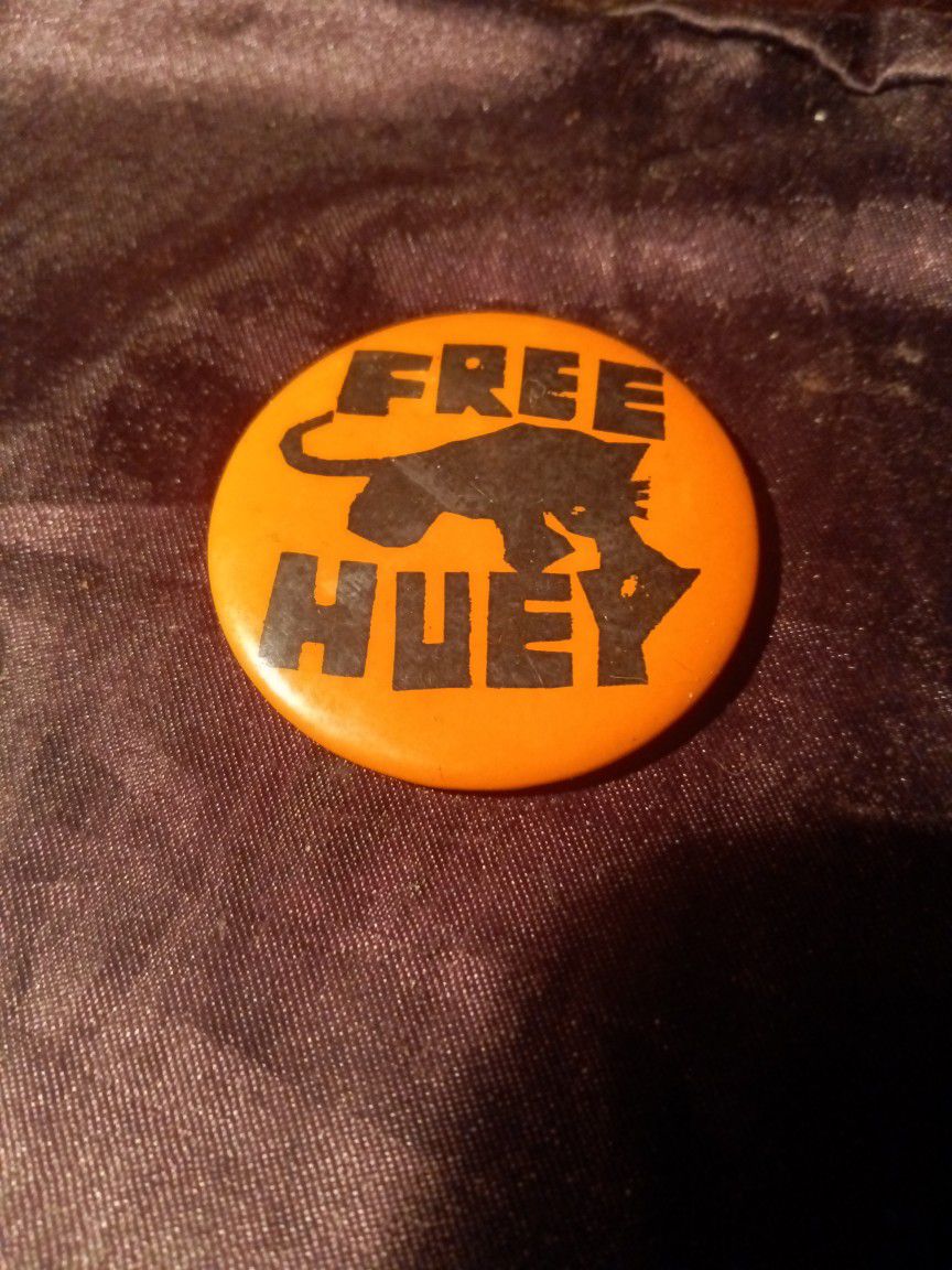Orange Vintage Button Free Huey Original Rare.