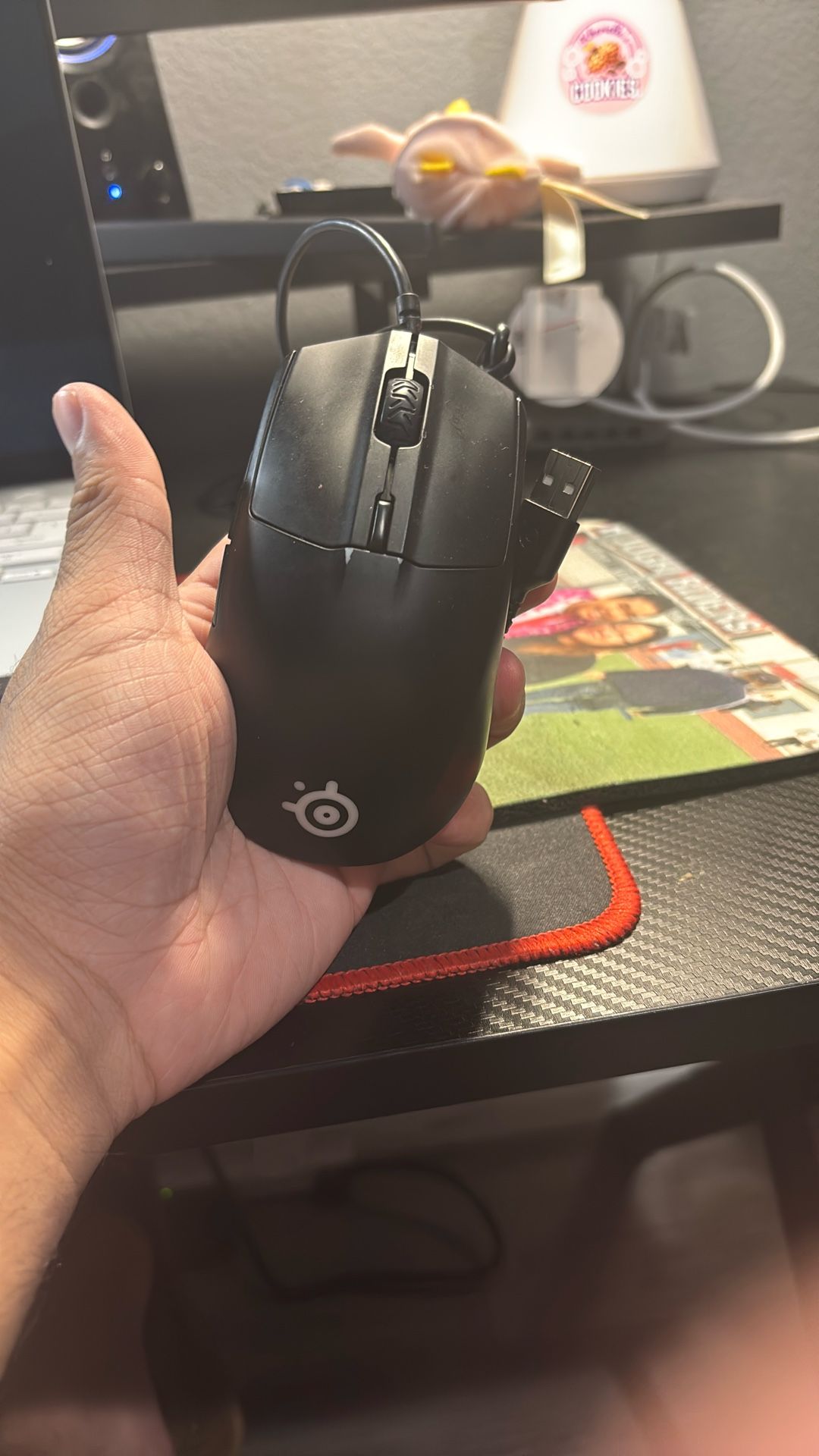SteelSeries - Rival 3 Lightweight Wired Optical Gaming Mouse Used