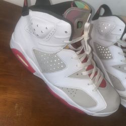 Nike Air Jordan Retro VI 6 Retro Hare Neutral Grey White True Red