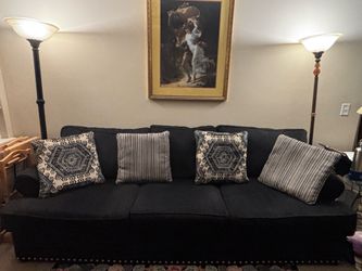Charcoal Chenille Sofa for sale