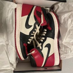 Air Jordan 1 Bred Toe Air Jordan 1 Original Laces Included 