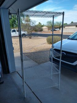 Metal shelf for garage or pantry