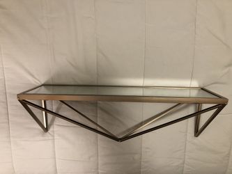 Gold & Mirrored Wall Shelf