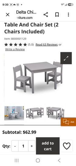 Children's table and chairs set