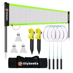 20ft Portable Outdoor Badminton Net Set, new