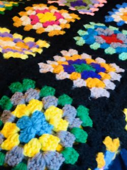 King knitted quilt handmade
