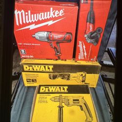 Milwaukee And Dewalt Corded Tools 