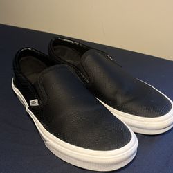 Vans Asher Perforated Slip On Shoes Black  8.5 Men's