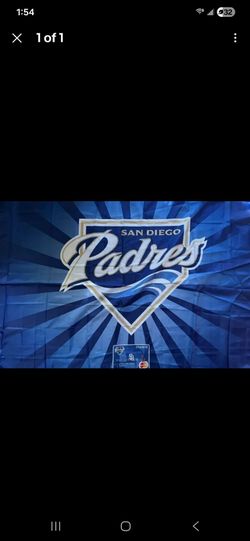 Vintage San Diego Padres Flag 3' x 5' Banner Polyester Base Logo Chase Bank 1999