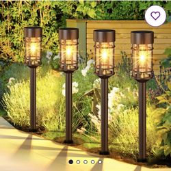 Solar Pathway Lights 8 Pack, Solar Lights Outdoor Waterproof IP65, Long-Lasting, Bright LED Outdoor Lighting Decor For Garden Yard Landscape Path