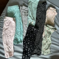 Baby Girls 6-9 Month Pants Bundle 